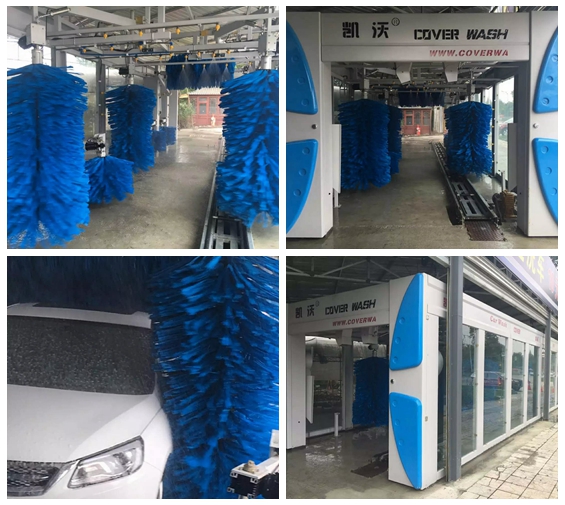 中國四川成都安裝16款凱沃隧道11刷電腦洗車機