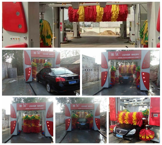 中國(guó)安徽省界首市武光鎮(zhèn)中國(guó)石化加油站安裝凱沃歐標(biāo)龍門(mén)7刷電腦洗車(chē)機(jī)